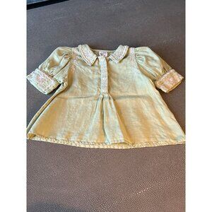Apolina Embroidered Blouse Sage  2/3 EUC EUC